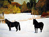 Horses, Winter Pasture