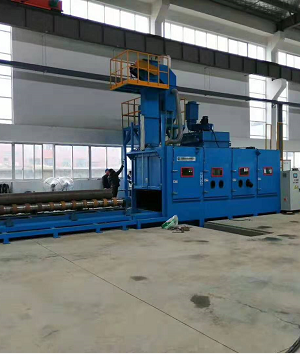 恭喜南京客戶喜提鋼管內(nèi)外壁自動(dòng)噴砂機(jī)一臺(tái)，迪砂竭盡全力為您服務(wù)！
